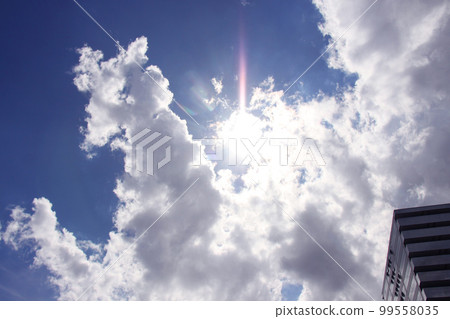 Summer clouds, blue sky and sun in Sao Paulo, Brazil Summer clouds, blue sky and sun in Sao Paulo, Brazil 99558035