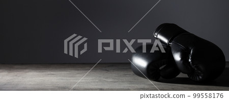Concept of boxing and sport lifestyle with boxing gloves 99558176