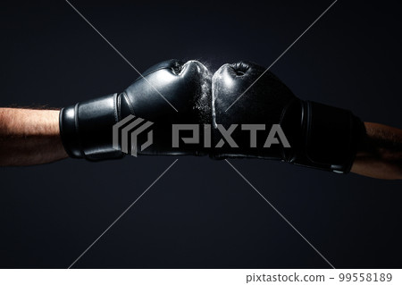 Concept of boxing and sport lifestyle with boxing gloves 99558189