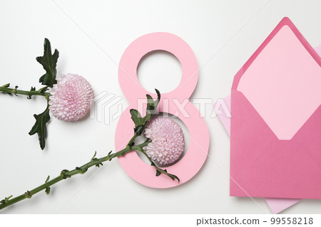 Concept of 8 march, Women day, top view Concept of 8 march, Women day, top view 99558218