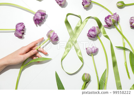 Concept of 8 march, Women day, top view 99558222