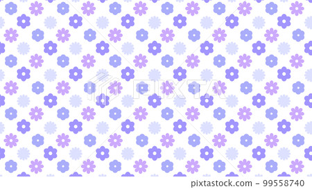 Pastel purple Heisei retro floral pattern 16:9 simple retro 99558740