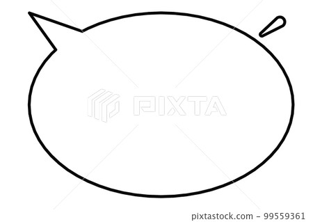 Speech bubble mark, light flash of heart 99559361