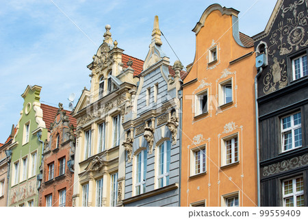 Old city of Gdansk with colorful buildings facades - Poland Old city of Gdansk with colorful buildings facades - Poland 99559409