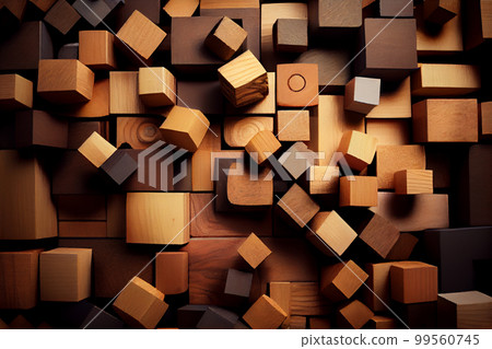 wooden wall with planks texture, rustic background for interior design 99560745