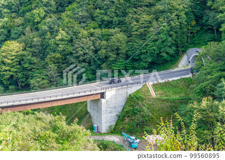 Scenery overlooking the road bridge in the mountains Scenery overlooking the road bridge in the mountains 99560895