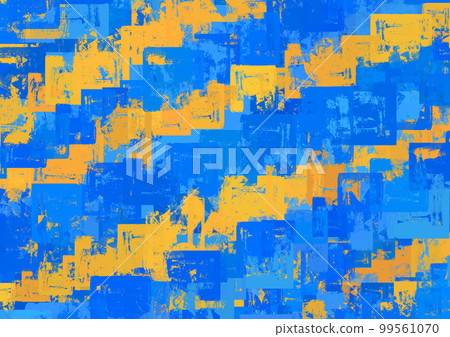 Crystal-like summery background material with lots of blue and orange squares Crystal-like summery background material with lots of blue and orange squares 99561070