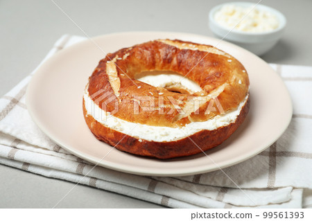Concept of tasty food - bagel, tasty bakery products Concept of tasty food - bagel, tasty bakery products 99561393