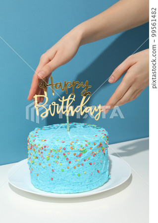 Concept of Happy Birthday, Happy Birthday cake 99561482