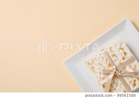 Concept of jewish Passover holiday, space for text 99561580