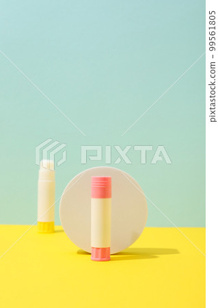 Concept of different office stationery with glue 99561805