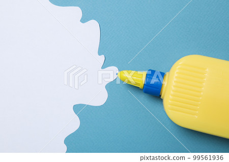 Concept of different office stationery with glue Concept of different office stationery with glue 99561936