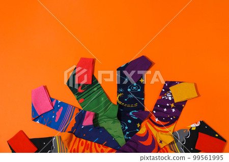 Concept of clothes for legs - socks, top view 99561995