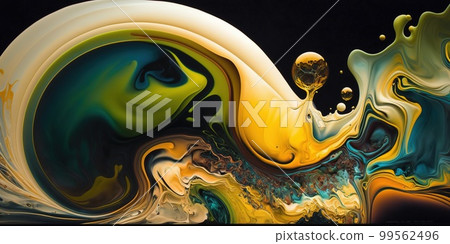 Abstract liquid graphics. Generative Ai image 99562496