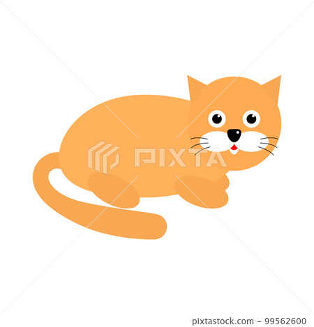 Red cute cat character. 99562600