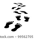 People foot trail silhouette. 99562705