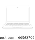 Laptop line contour icon. 99562709