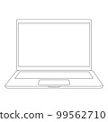 Laptop line contour icon. 99562710