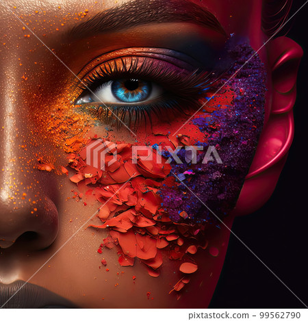 AI generated close up photography of creative mack-up 99562790