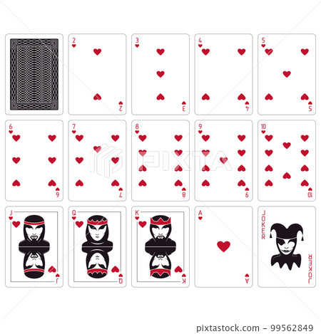 Hearts. Poker size Hearts. Poker size 99562849