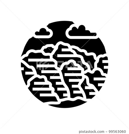 tourism mountain landscape glyph icon vector illustration 99563060