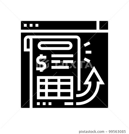 sending invoice glyph icon vector illustration sending invoice glyph icon vector illustration 99563085