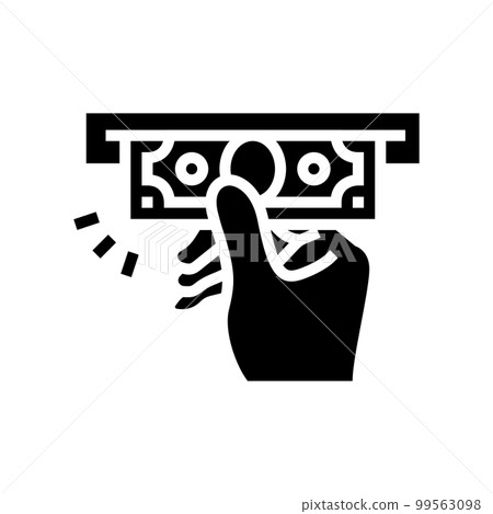 withdraw glyph icon vector illustration withdraw glyph icon vector illustration 99563098