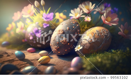 Easter illustration cinematic composition, cinematic high detail 99563102