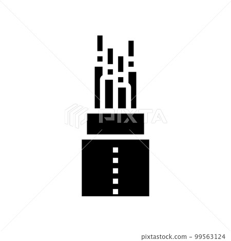 halogen free flame retardant cable glyph icon vector illustration 99563124
