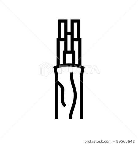 nm nonmetallic cable wire line icon vector illustration 99563648