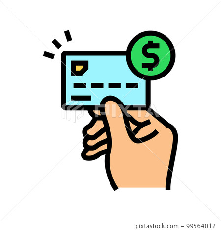 debit card payment color icon vector illustration debit card payment color icon vector illustration 99564012