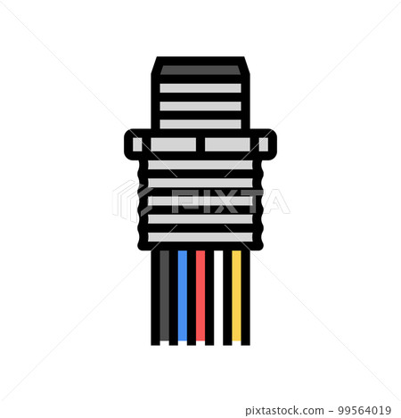 panel feed wire cable color icon vector illustration panel feed wire cable color icon vector illustration 99564019