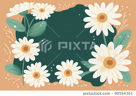 Floral spring or summer card template with space for text. Invitation for wedding, birthday and inspirational quotes. Cute cards and posters for the spring holiday 99564301