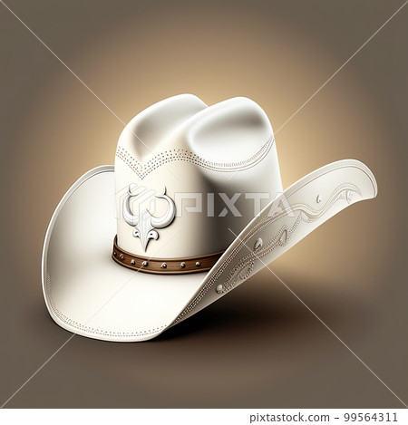 White western cowboy hat illustration on brown background for design. AI White western cowboy hat illustration on brown background for design. AI 99564311