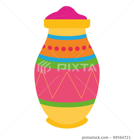 Isolated hindu powder on artisan vase Vector Isolated hindu powder on artisan vase Vector 99564721