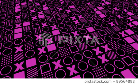 Repeating pattern of geometric shapes abstract background 99564898