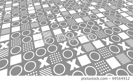 Black and white repeating pattern of geometric shapes abstract background Black and white repeating pattern of geometric shapes abstract background 99564912