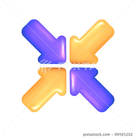 3d icon vector mesh group of arrows pointing towards the center. Target designation. Show main object or target. Banner template delivery of goods 3d icon vector mesh group of arrows pointing towards the center. Target designation. Show main object or target. Banner template delivery of goods 99565202