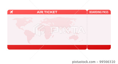 Airline tickets or boarding pass inside of special service envelope. Vector stock illustration. Airline tickets or boarding pass inside of special service envelope. Vector stock illustration. 99566310
