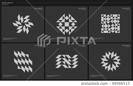Modern abstract line logo design template set. Modern abstract line logo design template set. 99566515