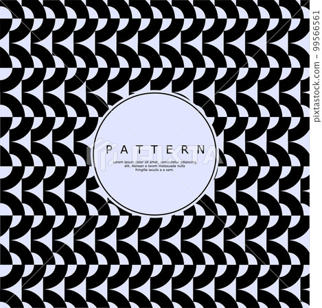 Line circle abstract pattern design. Decorative zig zag round pattern vector. 99566561