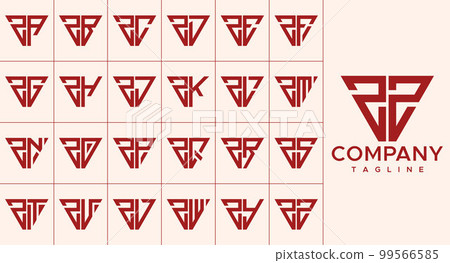 Set of modern line triangle letter Z logo design. 99566585