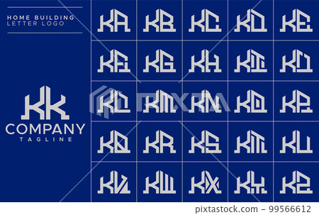 Minimalist home letter KK K logo design template Minimalist home letter KK K logo design template 99566612