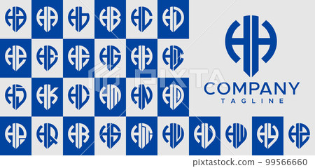 Modern pin point letter HH H logo design vector Modern pin point letter HH H logo design vector 99566660