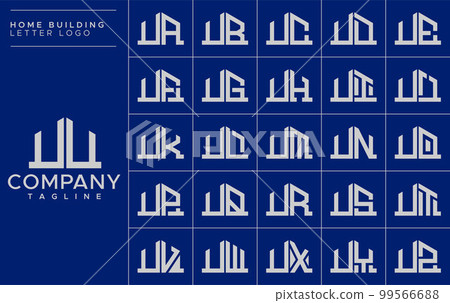 House UU U letter logo design vector 99566688