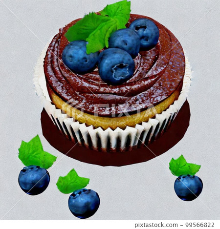 cupcake with blueberries cupcake with blueberries 99566822