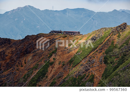 Tenboso and Mt. Goza seen from the Yatsugatake mountains and Mt. Amida 99567360