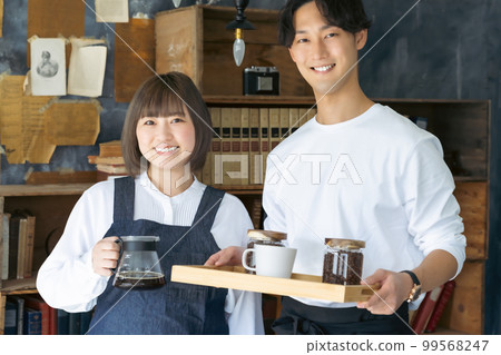 A couple who started a new restaurant A couple who started a new restaurant 99568247