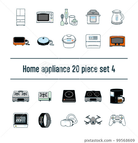 Household appliances illustration 20-piece set no.4 Household appliances illustration 20-piece set no.4 99568609
