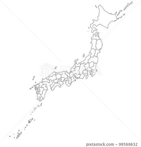 日本全圖可拆卸剪影圖一般視圖線描 99568632